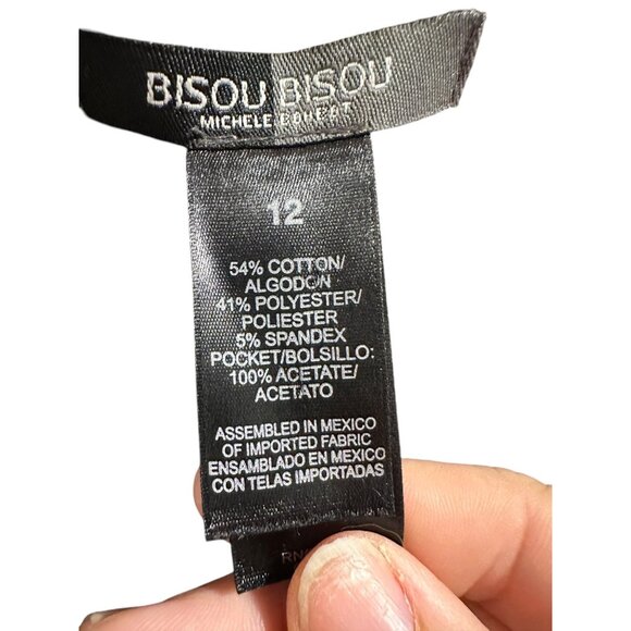 👗 2/$30 👗 Bisou Bisou Michele Bohbot Womens Sleeveless Patterned Dress Size - Picture 5 of 6